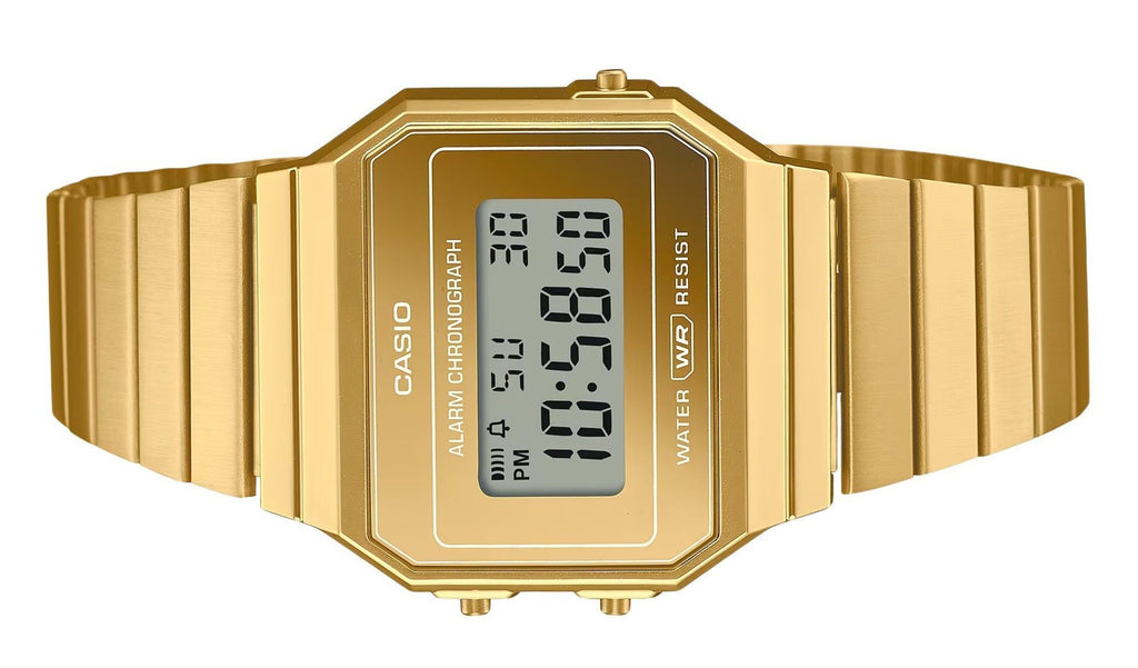 Casio Vintage Digital Gold Stainless Steel Quartz A700WEVG-9A Unisex Watch