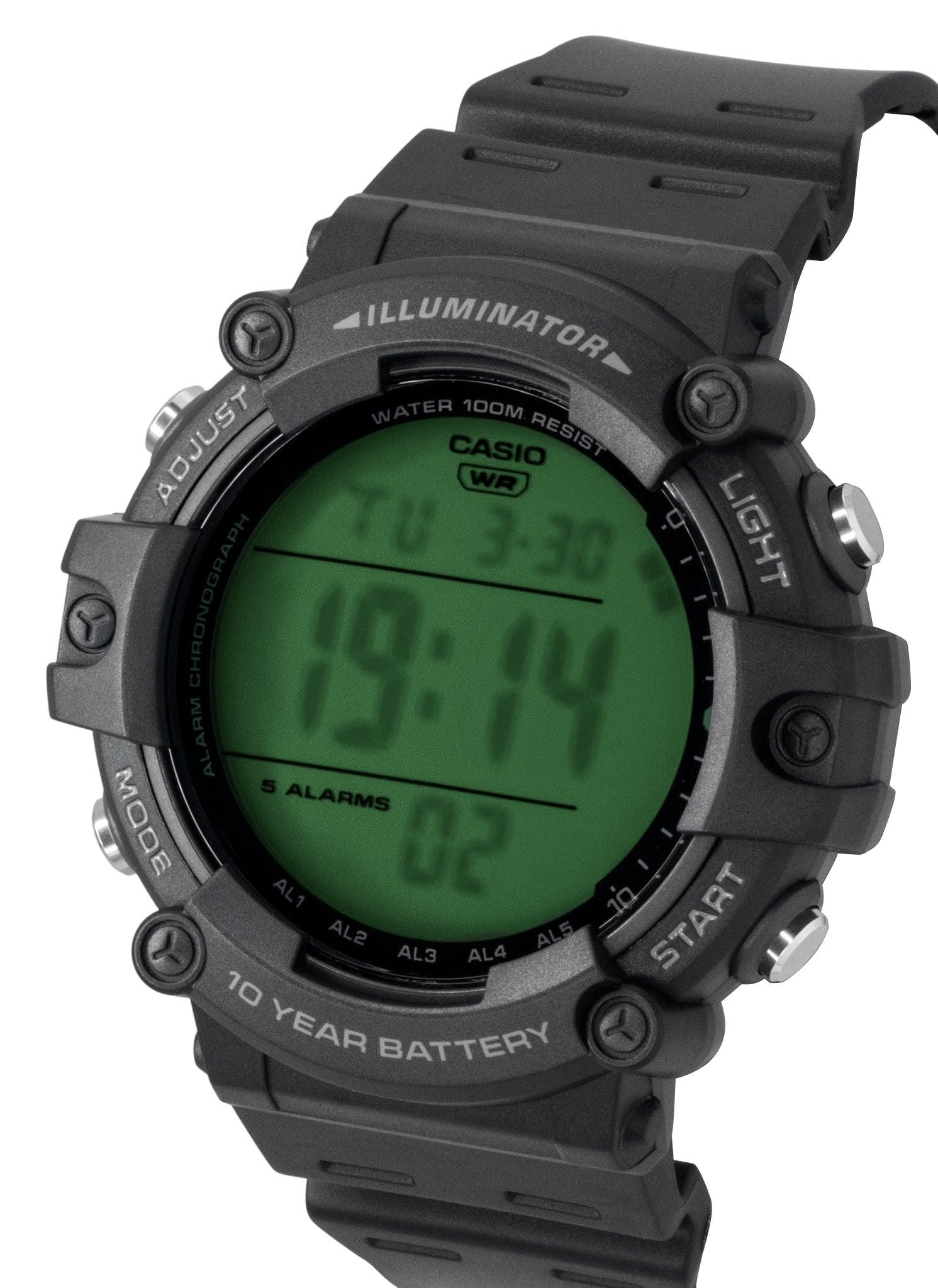 Casio Multifunctional Digital Resin Strap Quartz AE-1500WHC-1AV 100M Men's Watch