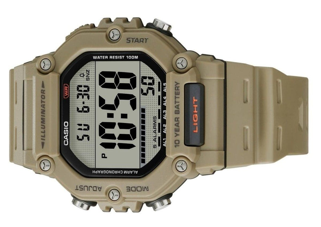 Casio Digital Resin Strap Quartz AE-1600H-5AV 100M Men's Watch