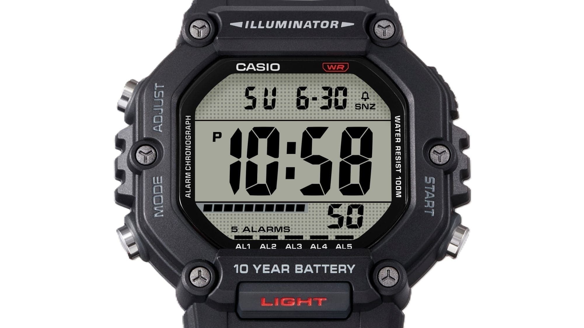 Casio Digital Resin Strap Quartz AE-1600H-8BV 100M Men's Watch