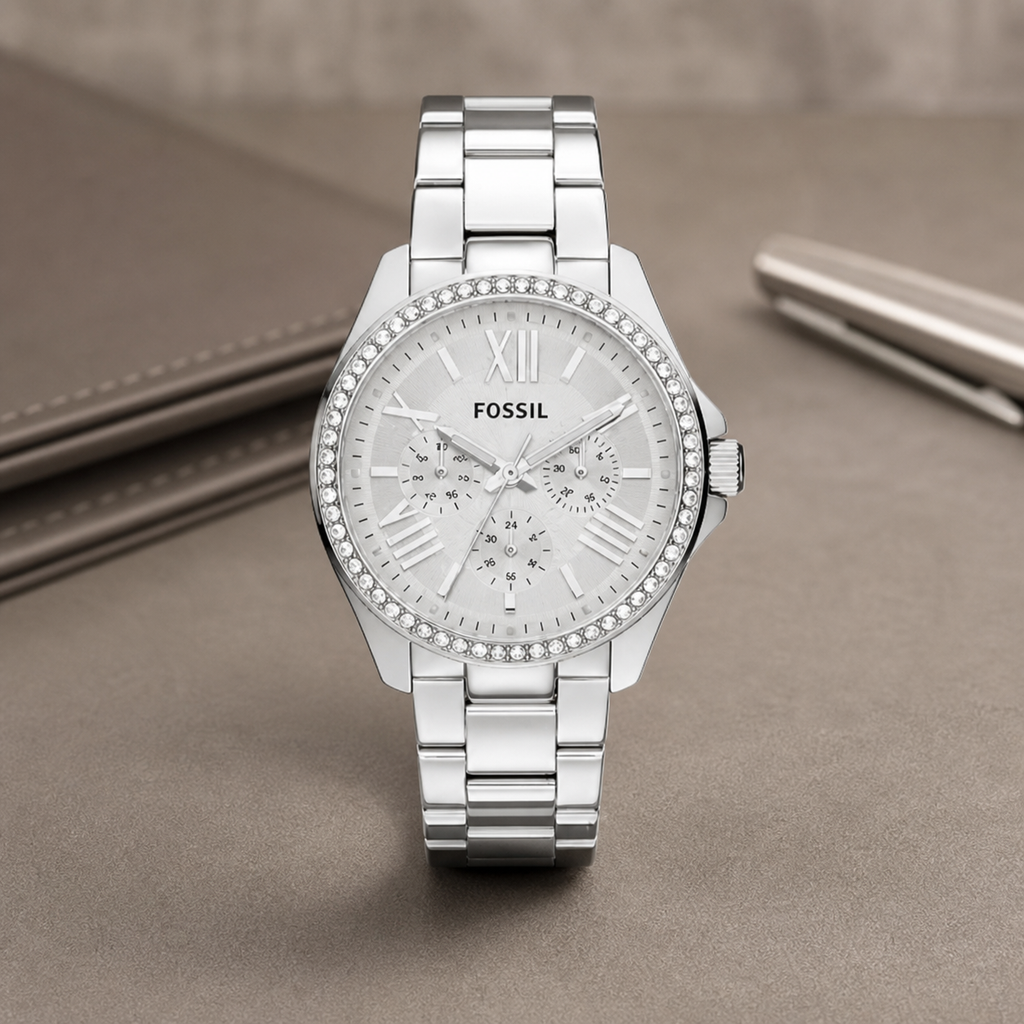 Fossil AM4481 women's watch executive desk view