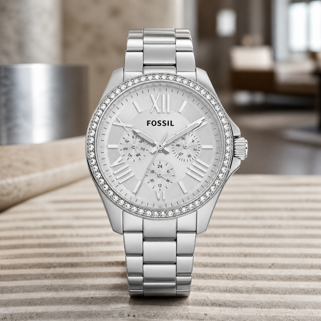Fossil AM4481 women's watch macro detail