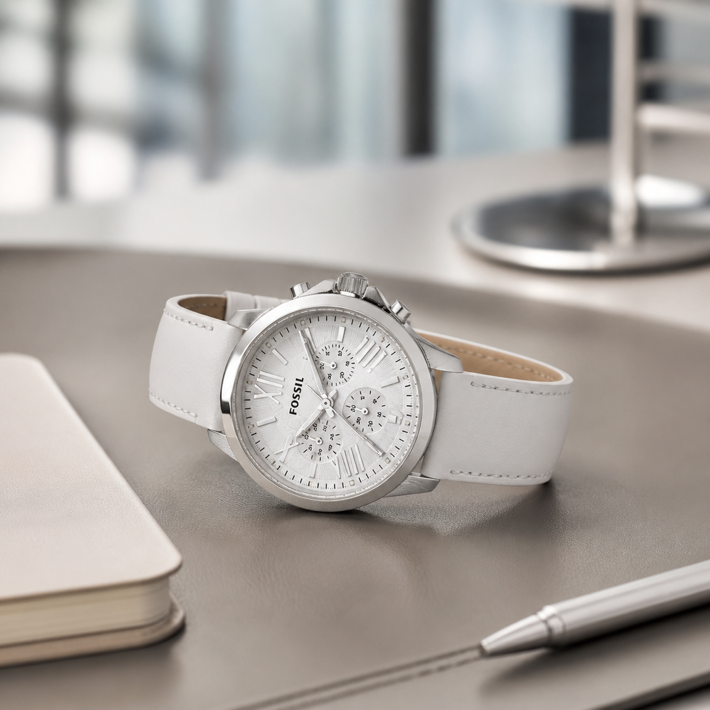 Fossil AM4484 women's watch - executive desk view