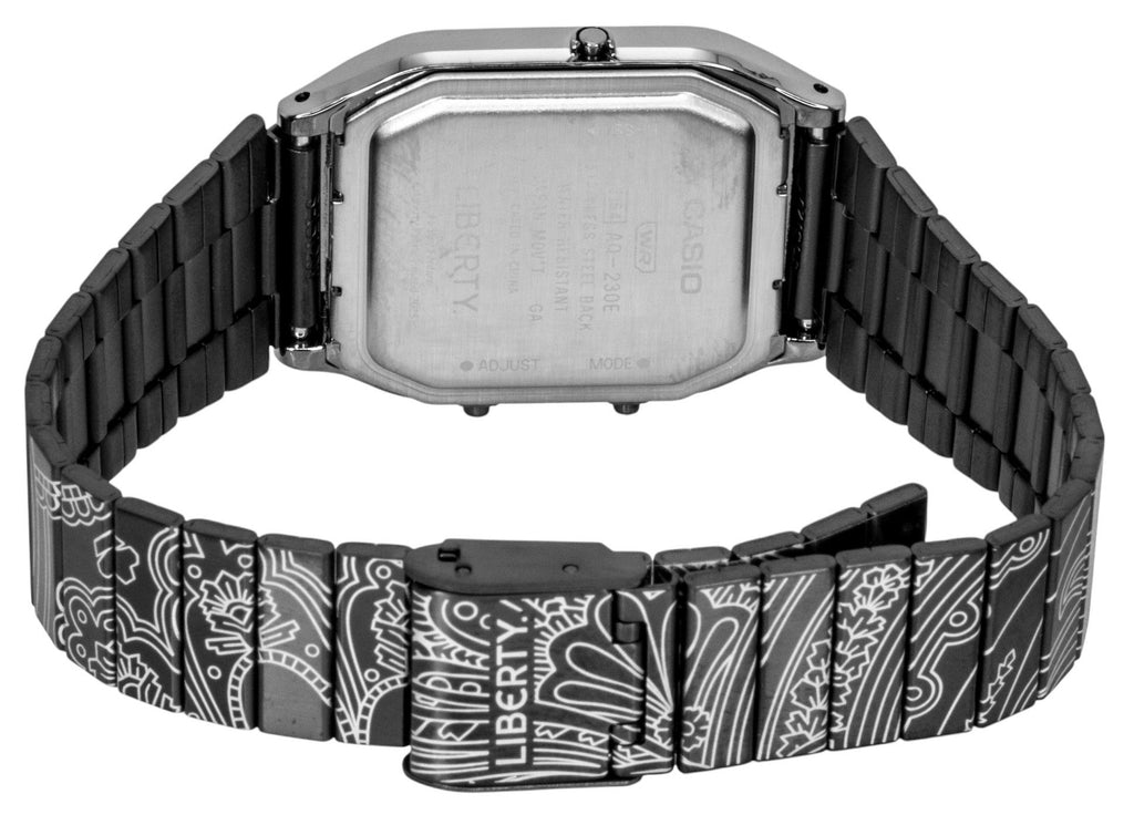 Casio Vintage Liberty Analog Digital Black Dial Quartz AQ-230EBLT-1A Unisex Watch