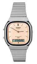 Casio Vintage Analog Digital Orange Dial Stainless Steel Quartz AQ-240E-4A Unisex Watch