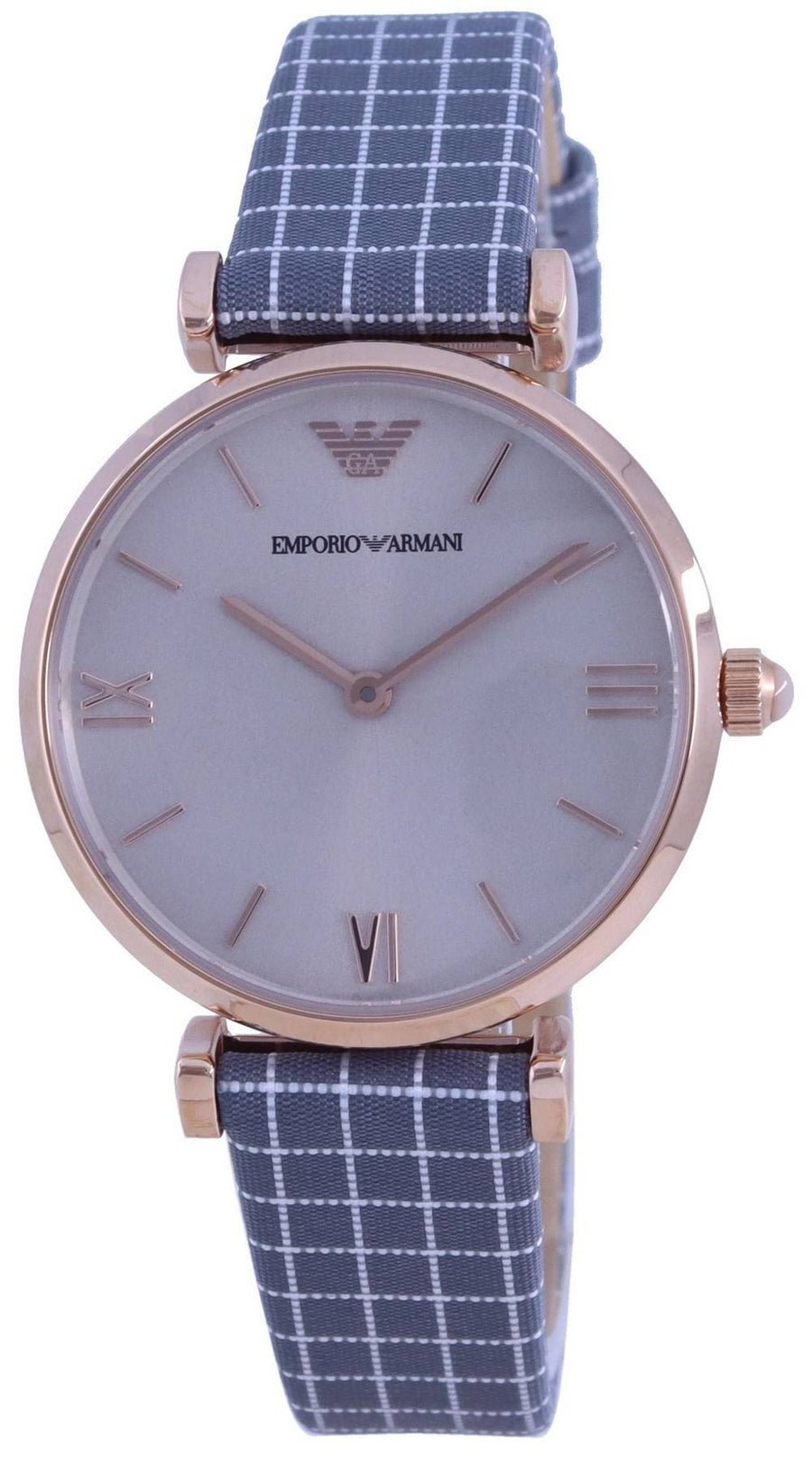 Emporio Armani Gianni T-Bar Quarzuhr mit grauem Zifferblatt AR11386 für Damen