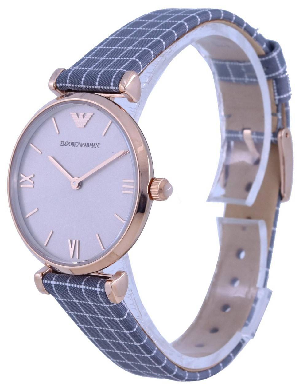 Emporio Armani Gianni T-Bar grijze wijzerplaat quartz AR11386 dameshorloge