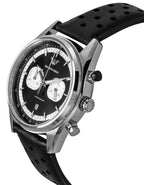 Emporio Armani Chronograph Lederarmband Schwarzes Zifferblatt Quarz AR11635 Herrenuhr