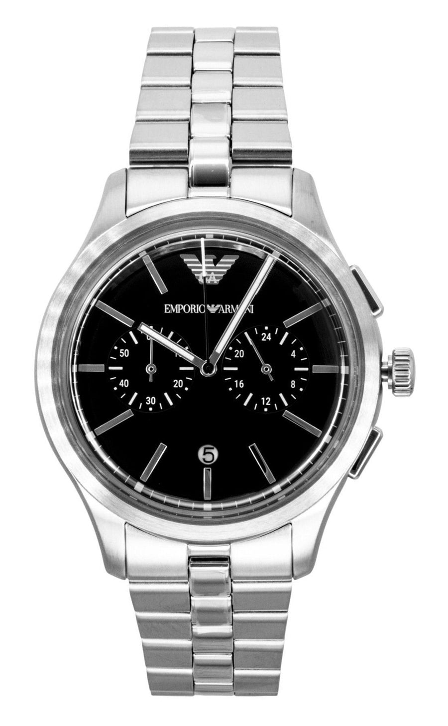Emporio Armani Chronograph Edelstahl Schwarzes Zifferblatt Quarz AR11691 Herrenuhr