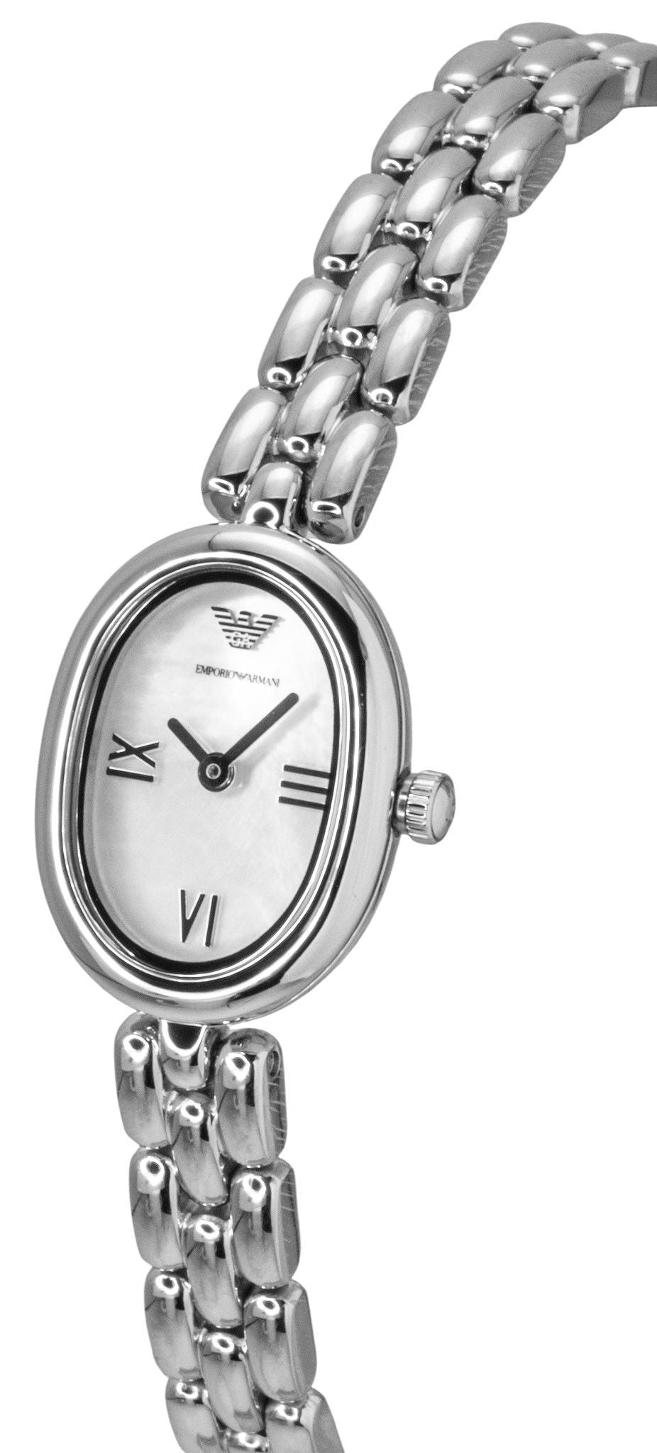 Emporio Armani roestvrijstalen parelmoer wijzerplaat quartz AR11720 dameshorloge