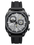 AVI-8 Hawker Hunter Retrograde Chronograph Tactical Black Rubber Strap Grey Dial Quartz AV-4052-R1 Men's Watch