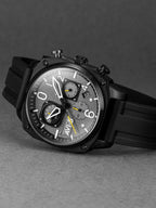 AVI-8 Hawker Hunter Retrograde Chronograph Tactical Black Rubber Strap Grey Dial Quartz AV-4052-R1 Men's Watch