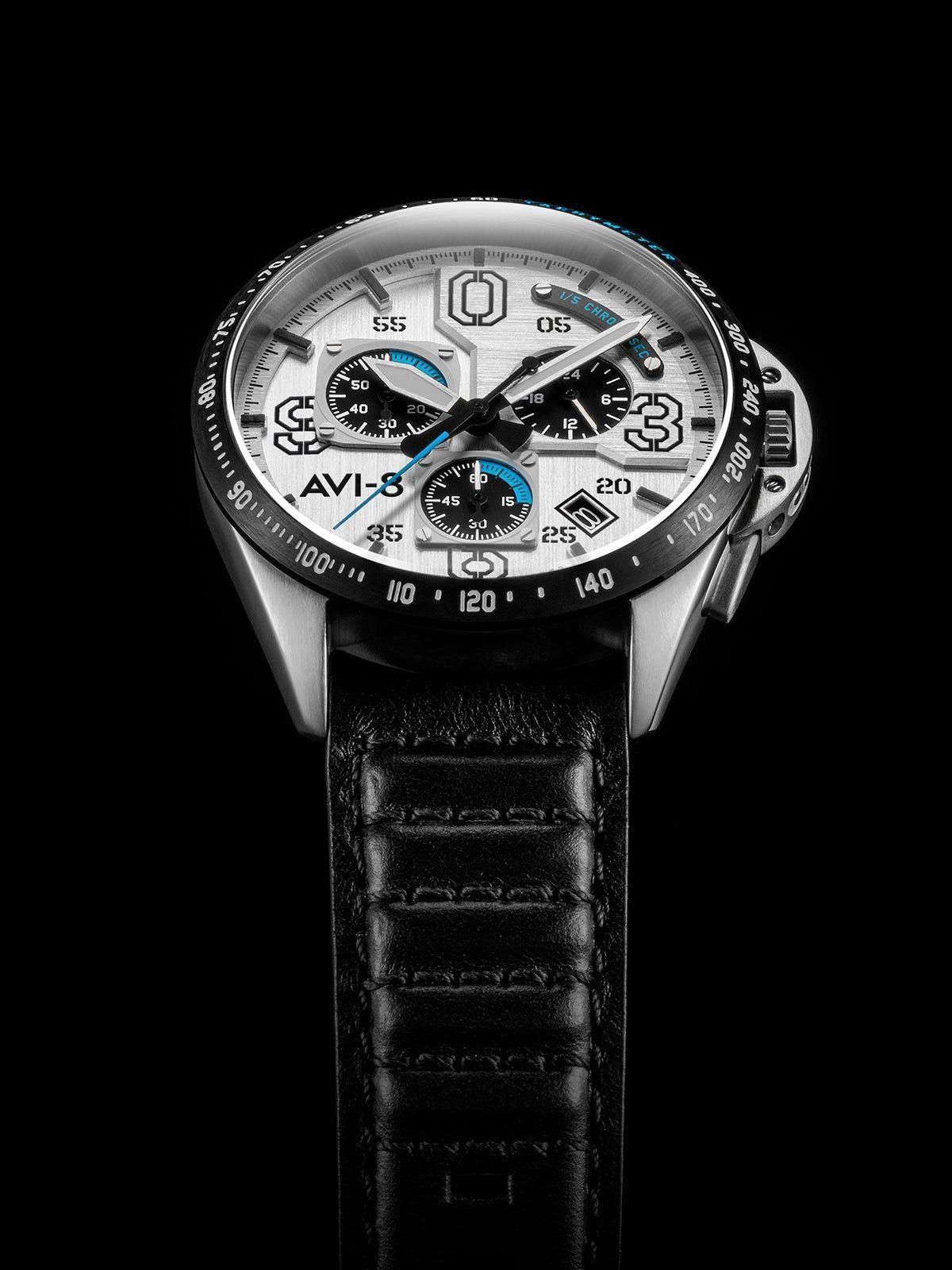 AVI-8 P-51 Mustang Command Pilot Blakeslee chronograaf quartz AV-4077-01 herenhorloge