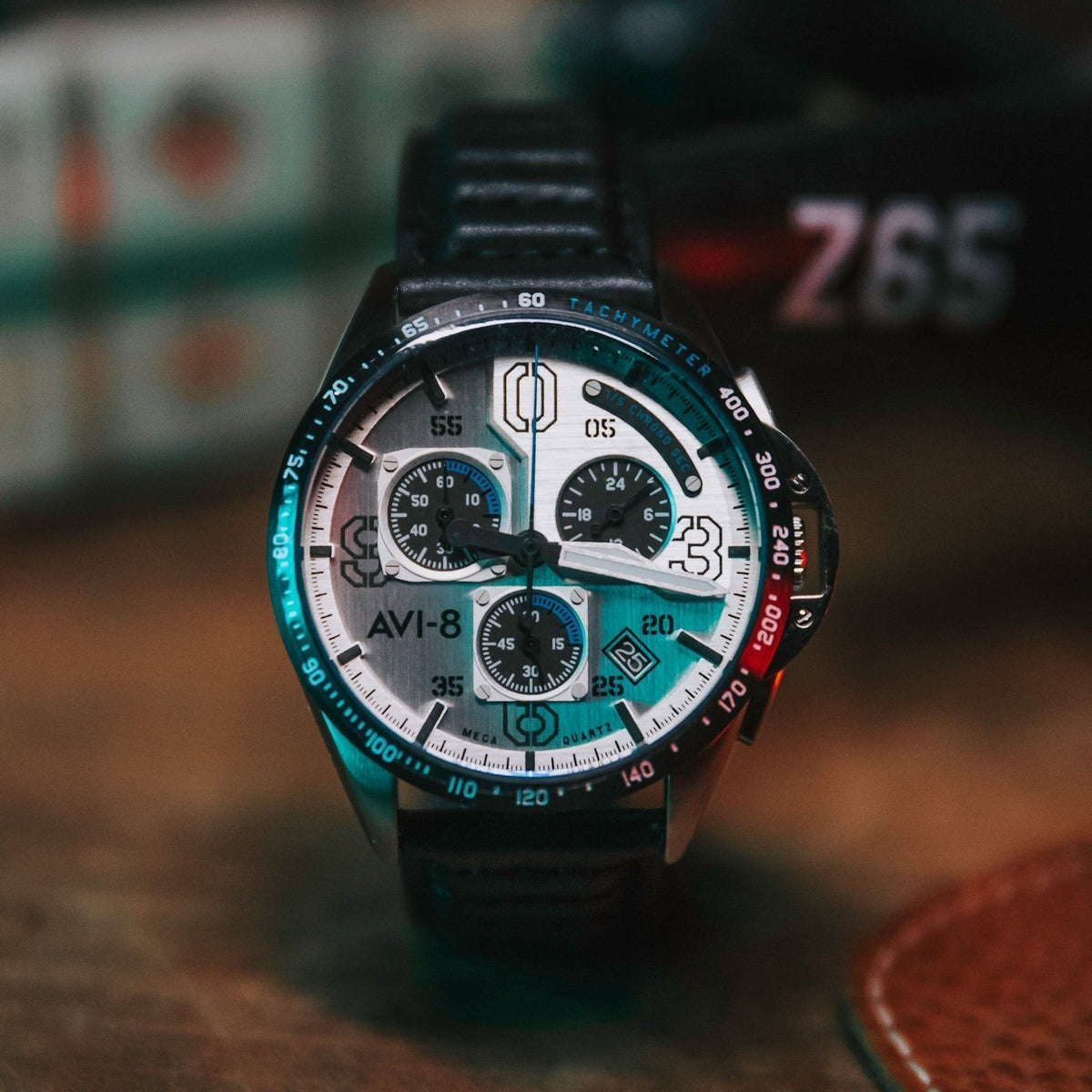 AVI-8 P-51 Mustang Command Pilot Blakeslee chronograaf quartz AV-4077-01 herenhorloge