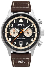 AVI-8 Hawker Hurricane Carey Dual Time Manston Schwarzes Zifferblatt Quarz AV-4088-01 Herrenuhr