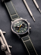 AVI-8 Hawker Hurricane Carey Dual Time Merville Green Dial Quartz AV-4088-02 Men's Watch