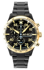 AVI-8 Hawker Hurricane Chronograph 90th Anniversary Limited Edition Altitude Black Dial Quarz AV-4130-55 Herrenuhr