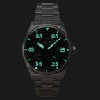AVI-8 Spitfire Type 300 Stainless Steel Sky Gauge Blue Dial Automatic AV-4147-11 Men's Watch