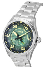 AVI 8 Spitfire Type 300 Tarmac Tracker Edelstahl Grünes Zifferblatt Automatik AV-4147-22 Herrenuhr