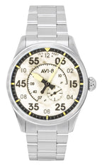 AVI-8 Spitfire Type 300 Pilot Panel Stainless Steel Cream Dial Automatic AV-4147-33 Men's Watch