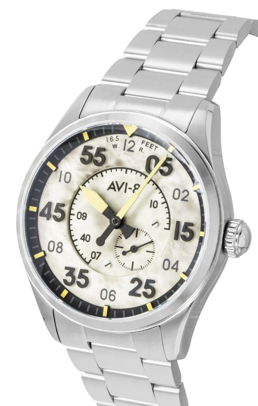 AVI-8 Spitfire Type 300 Pilot Panel Stainless Steel Cream Dial Automatic AV-4147-33 Men's Watch