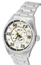 AVI-8 Spitfire Type 300 Pilot Panel Stainless Steel Cream Dial Automatic AV-4147-33 Men's Watch