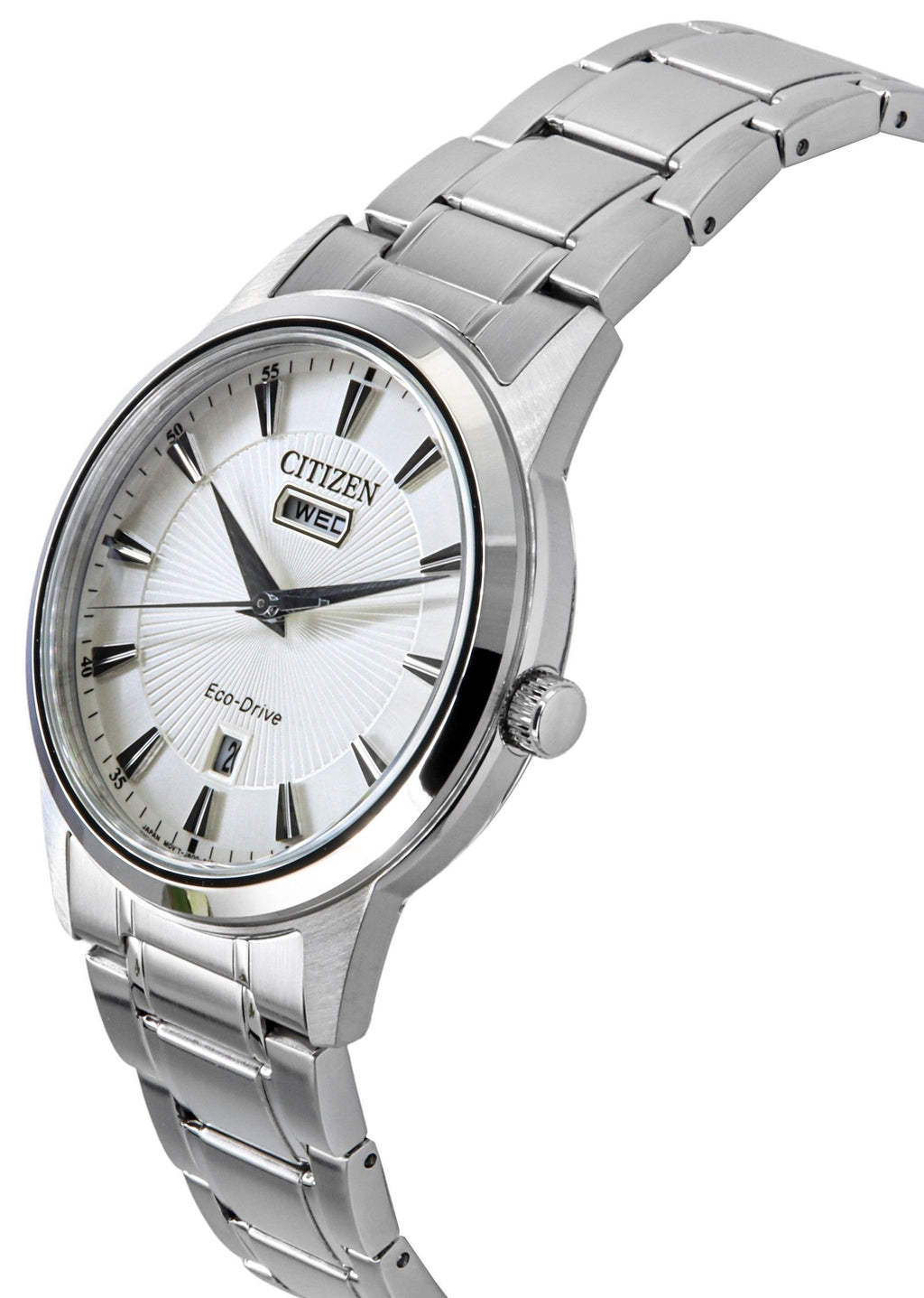 Citizen Eco-Drive Stainless Steel White Dial AW0100-86B Men's Watch