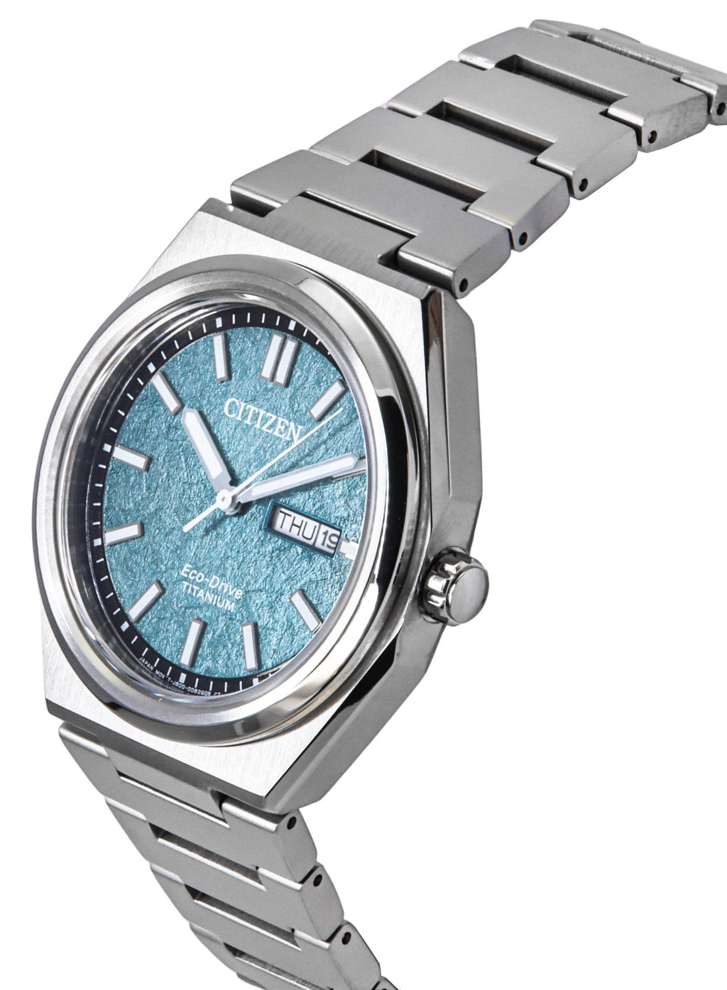 Citizen Zenshin Super Titanium Green Dial Eco-Drive AW0130-85X 100M Men's Watch