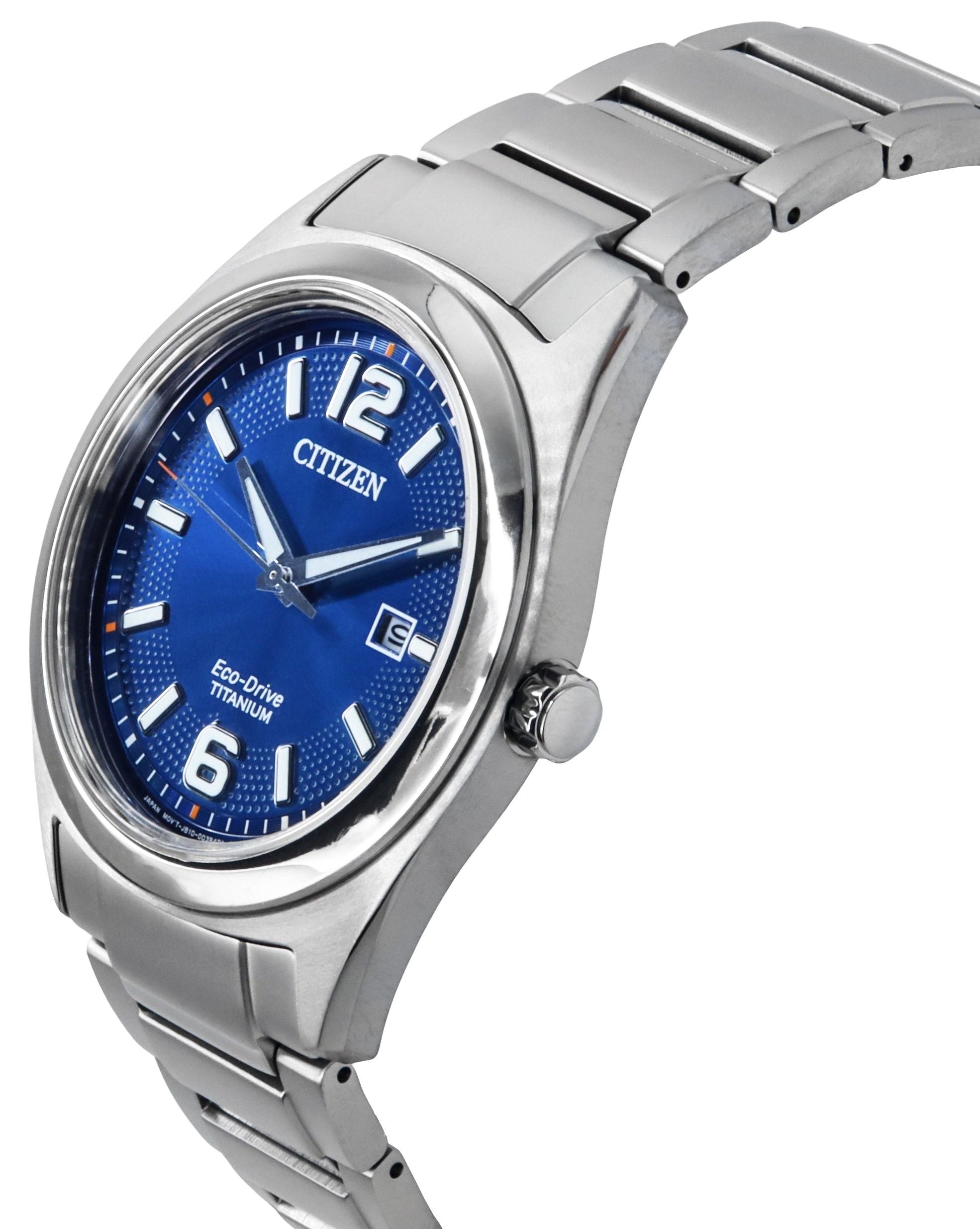 Citizen Super Titanium Blue Dial Eco-Drive AW1641-81L Men's Watch
