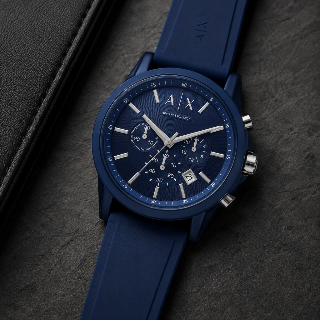 Armani Exchange AX1327 men's watch lifestyle desk scene