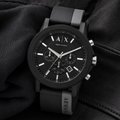 Armani Exchange AX1331 men's watch on black fabric