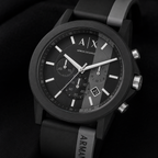 Armani Exchange AX1331 men's watch dial macro