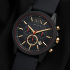 Armani Exchange AX1335 men's watch dial macro
