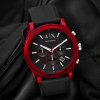 Armani Exchange AX1338 men's watch on black fabric