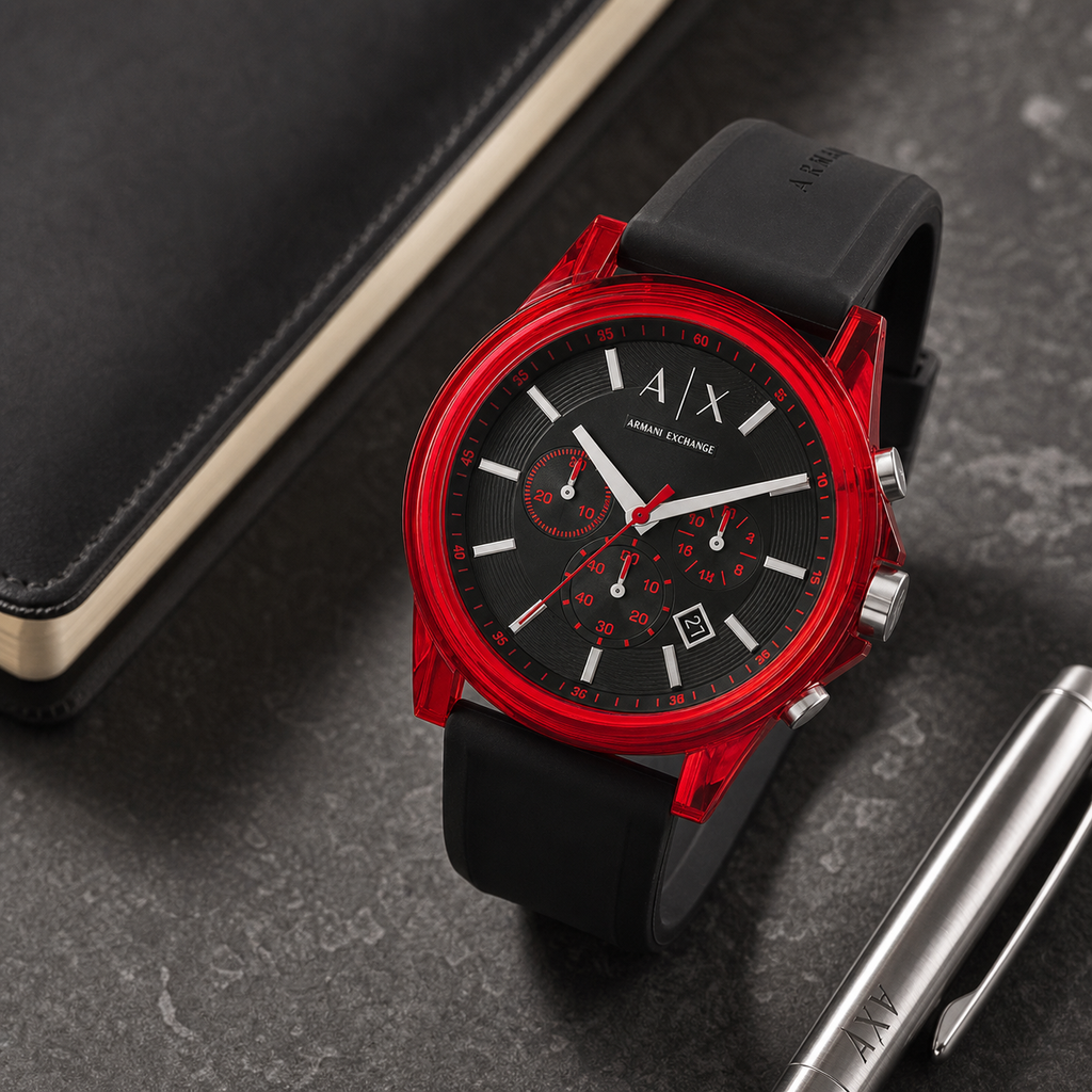 Armani Exchange AX1338 men's watch premium desk scene