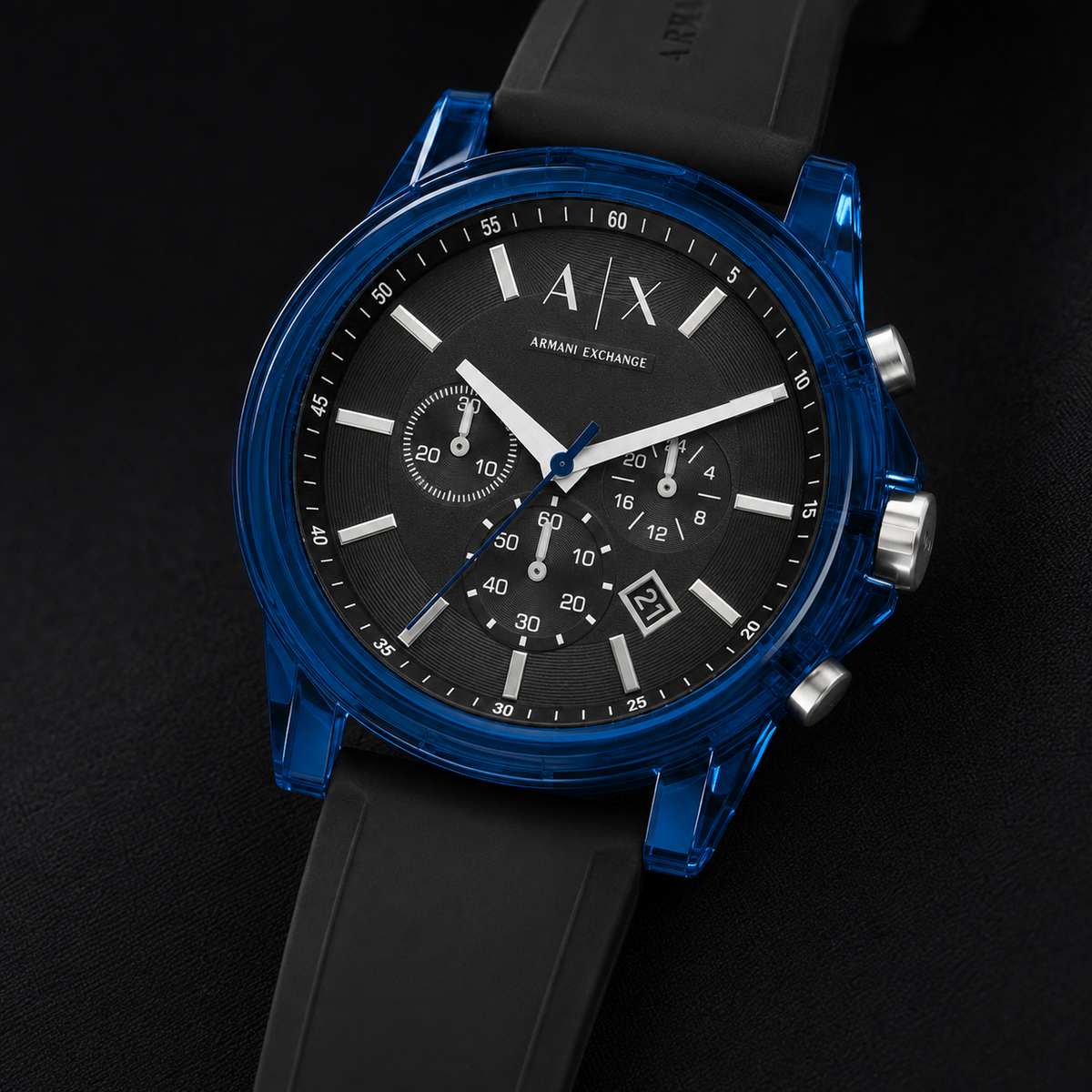 Armani Exchange AX1339 men's watch dial macro