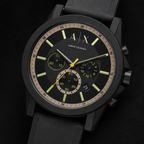 Armani Exchange AX1343 men's watch dial macro