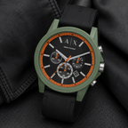 Armani Exchange AX1348 men's watch on black fabric