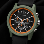 Armani Exchange AX1348 men's watch dial macro