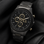 Armani Exchange AX1604 men's watch on black fabric