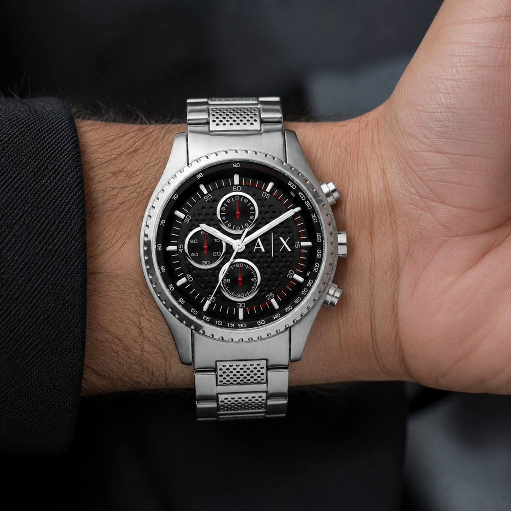 Armani Exchange AX1612 men's watch on inner wrist — featured image