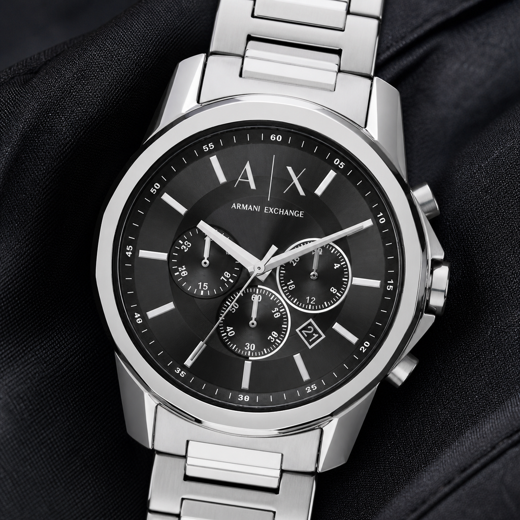 Armani Exchange AX1720 men's watch dial macro