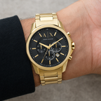 Armani Exchange AX1721 men's watch on inner wrist, front view
