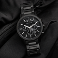 Armani Exchange AX1722 men's watch on black fabric