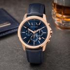 Armani Exchange AX1723 men's watch lifestyle desk scene