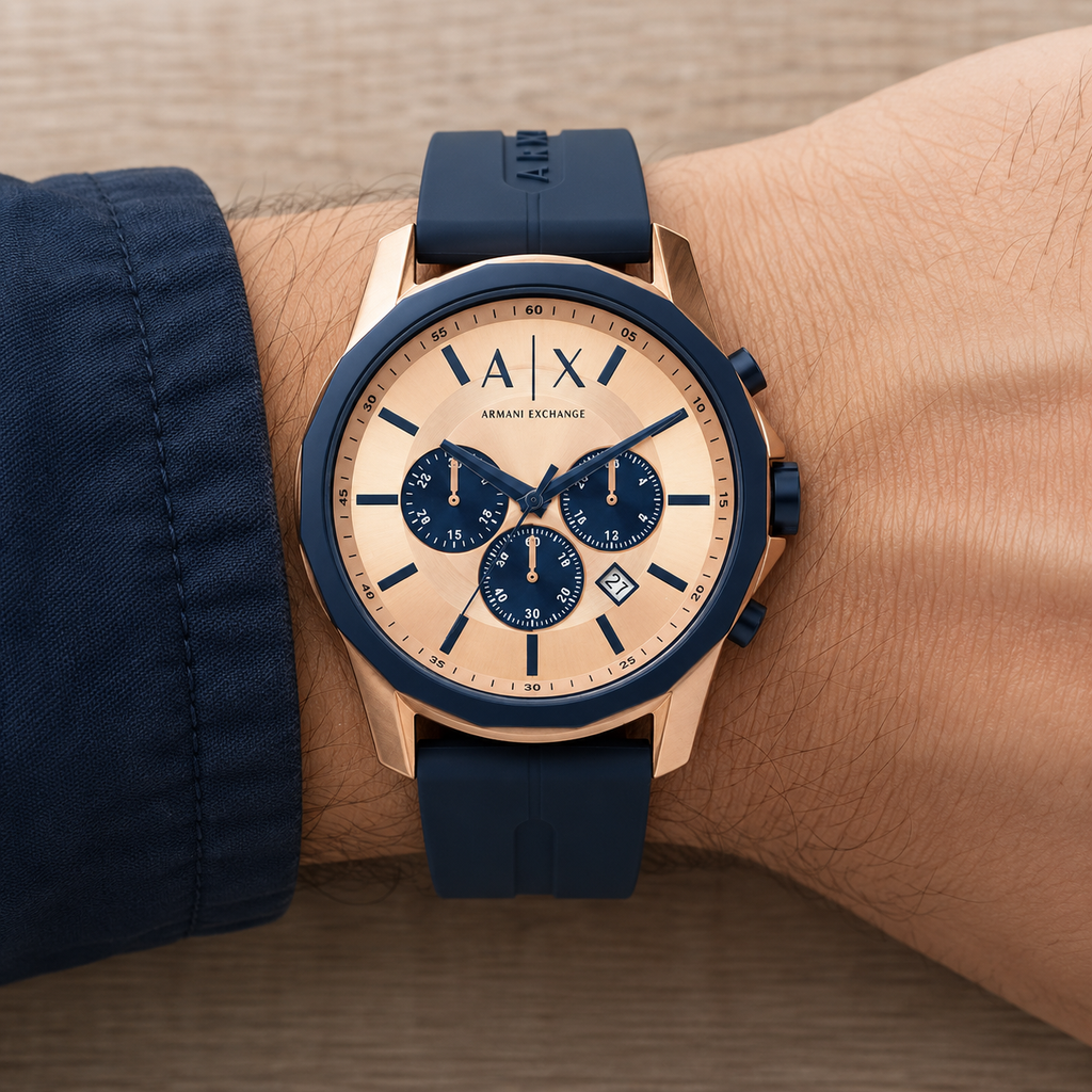 Armani Exchange AX1730 men's watch inner wrist, front view