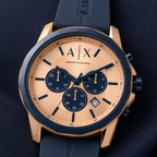 Armani Exchange AX1730 men's watch dial macro