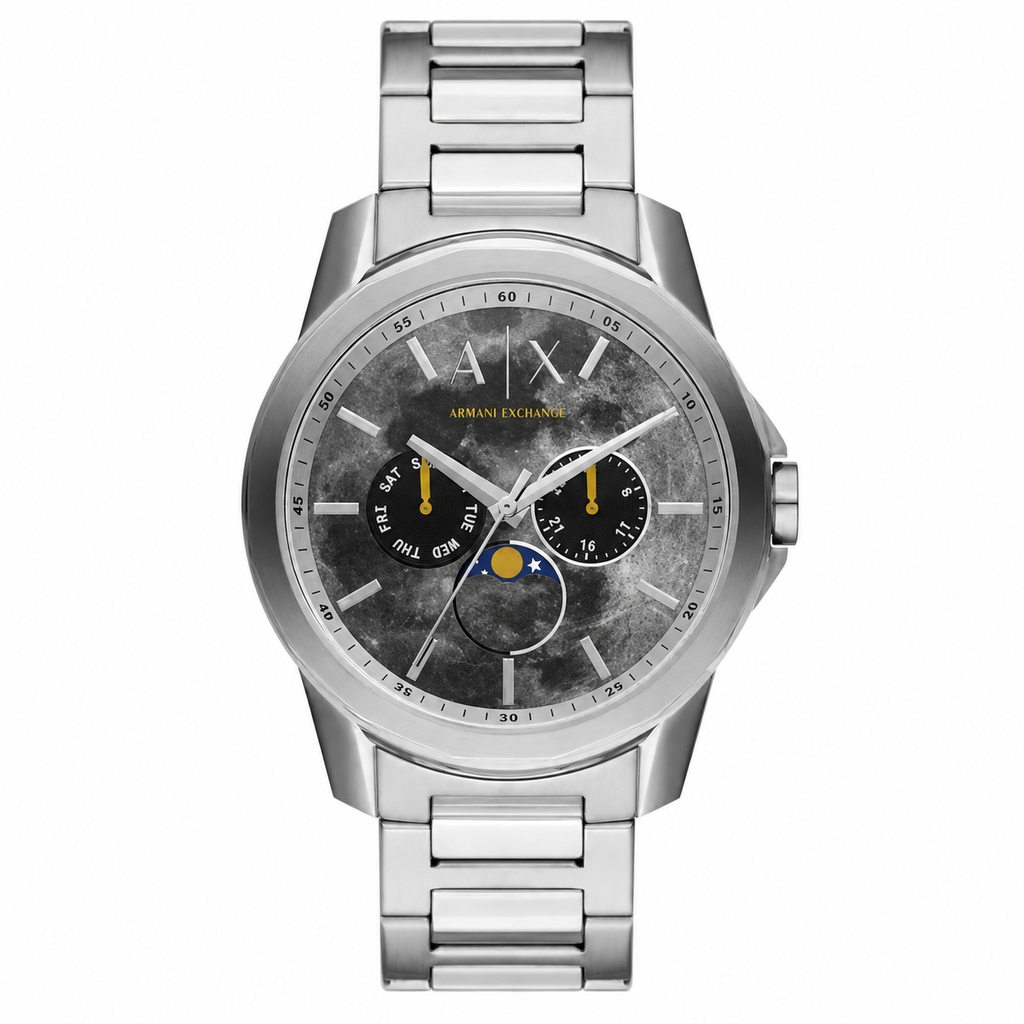Armani Exchange AX1736 men's marble dial multifunction watch lifestyle