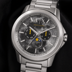 Armani Exchange AX1736 men's marble dial multifunction watch macro