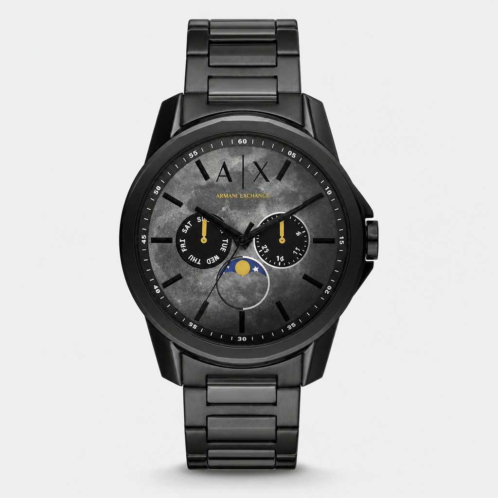 Armani Exchange AX1738 men's black multifunction watch packshot